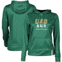 Ženski zeleni uab blejtori ženske košarkaške pulover hoodie