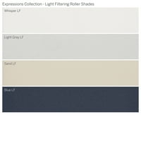 Kolekcija Prilagođenih Izraza, CordLess Light Filtering Roller Shade, Svijetlo Siva, 1 4 Širina 48 Dužina