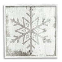 Rustikalni zimski snježni oblik za odmor Art Art White uramljeno umjetnost Print Wall Art