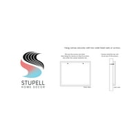 Stupell Industries Rustikalni šarm kupatilo Znak plavo smeđa Porodično kupatilo Platno Zidno umetničko