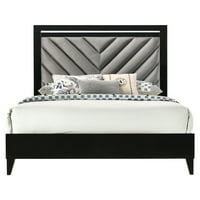 Chelsie Istočni kralj krevet u sivoj i crnoj boji