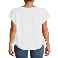 Social Edition Women's Juniors ' White Miami Graphic T-Shirt