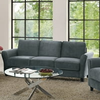 Lifestyle Solutions Alexa Sofa sa zakrivljenim rukama, sivom tkaninom