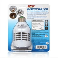 LED bug Zapper sijalica, Zapper za komarce, električni ubica insekata, Bijela, pakovanje