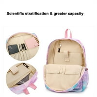 QISIWOLE Gradient lagani vodootporni ruksaci za tinejdžerke školski ruksak sa torbom za ručak,Pernicom