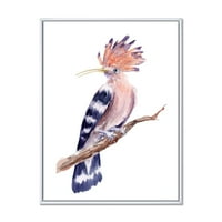PROIZVODNJA Drevna Hoopoe Bird na grani Tradicionalni uokvireni platno zidno umjetničko otisak