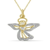 Srebrna ogrlica za žene - 14K pozlaćena srebrna ogrlica sa blistavim originalnim naglaskom bijelim dijamantima - šik, zapanjujuća srebrna izjava ogrlica pokloni nakita