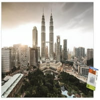 Čuda svijeta - Petronas Towers zidni poster sa pushpinsom, 22.375 34