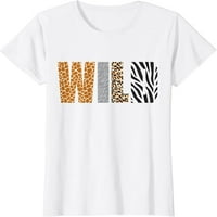 Divlja Životinja Uzorak Žirafa Vuk Leopard Zebra Životinja Print T-Shirt