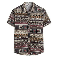 cllios Hawaiian Shirts for Men Clearance, muški havajski Set kratki rukavi sa štampanim dugmetom down