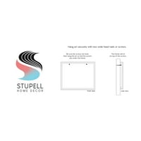 Stupell Industries Bold Anchor white Outline simbol Navy Background, 30, dizajn Emily Cromwell
