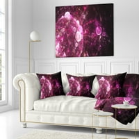 Designart Pink on Black World Bubbles-cvjetni jastuk - 16x16