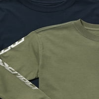 Besplatna montažna dječaka grafička majica dugih rukava, 2-pakovanje, veličine 4-18