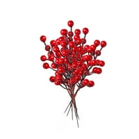 Berry Picks-Umjetna Crvena Berry Stems Crveni Ukrasi Za Jelku 7.5