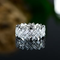 Peermont 18k prekrivački prsten od bijelog zlata izrađen od svjetlucavih austrijskih kristalnih kristalnih