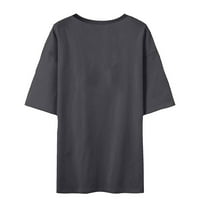 Cethrio ženske majice-okrugli vrat Temperament Casual kratki rukavi T-shirt Casual labave bluze vrhovi