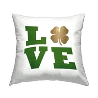 Stupell Industries vole zeleni Irski dizajn jastuka sa štampanim djetelinom Sheldona Lewisa