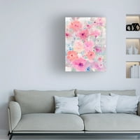 Tim OToole 'Bright Floral Design I' Canvas Art