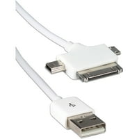 2-Meter USB Dock Sync & Charger 3-in-kabl za iPod iPhone i iPad 2 3