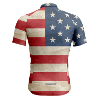Muškarci Američki zastava Biciklistički dres kratkih rukava Biciklističke košulje Dan neovisnosti Biciklistička odjeća, L