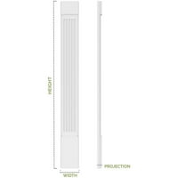 10 W 96 H 2 P običan PVC Pilaster W standardni kapital i baza