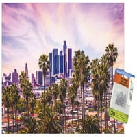Cityscapes - Los Angeles, California Pastel zidni poster sa pushpinsom, 14.725 22.375