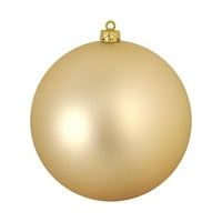 Shatterproof mat šampanjac zlato UV otporan komercijalne Božić loptu Ornament 8
