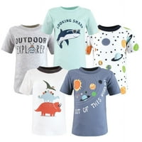 Hudson Baby novorođenčad i majice kratkih rukava s kratkim rukavima, Sunčev sistem Shark, Toddler