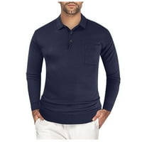 Modni muški dugi rukav super mekana košulja u boji modne golf majice jednolike dugi rukav